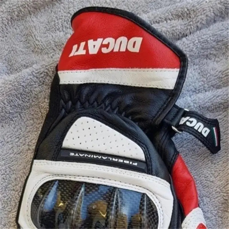 NEW Summer Winter Full Finger Ducati Motorcycle Gloves Gants Moto Luvas Motocross Leather Motorbike Guantes Moto Racing Gloves