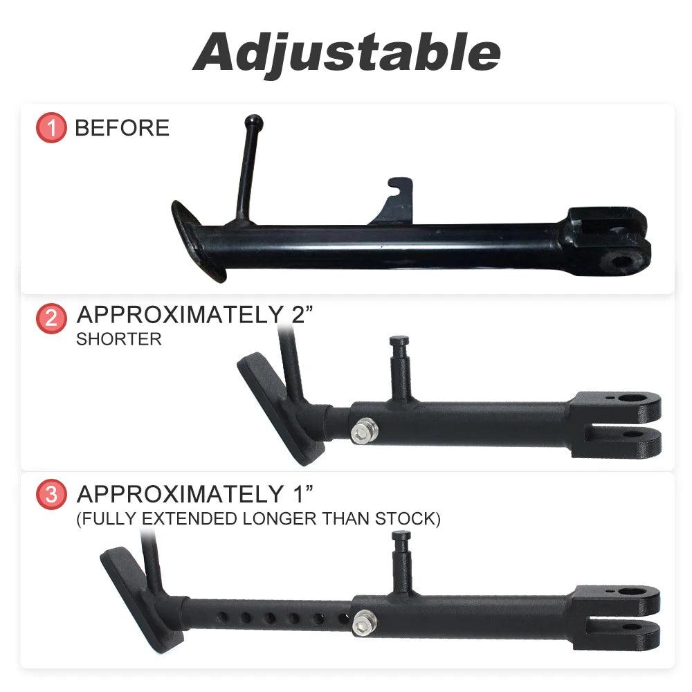 For HONDA CB500F CB500FA CBR500R CBR500RA CB500X / XA Kick Stand Parking Bracket Adjustable Kickstand Motorcycle Foot Side Stand