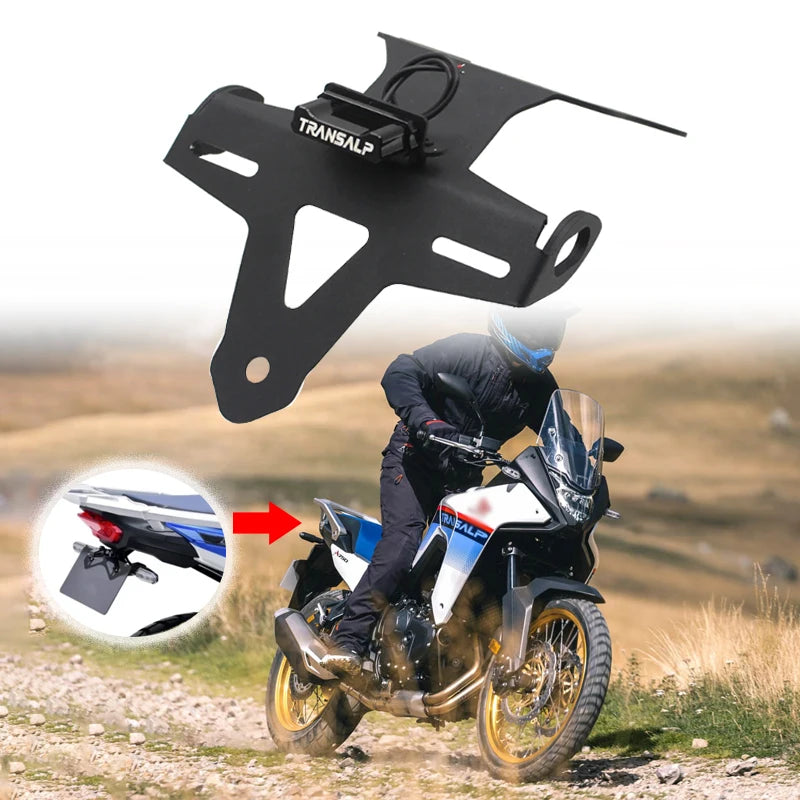 For Honda XL750 TRANSALP XL 750 2023 Motorcycle Tail Tidy Fender Eliminator Rear License Plate Holder Bracket Led Light