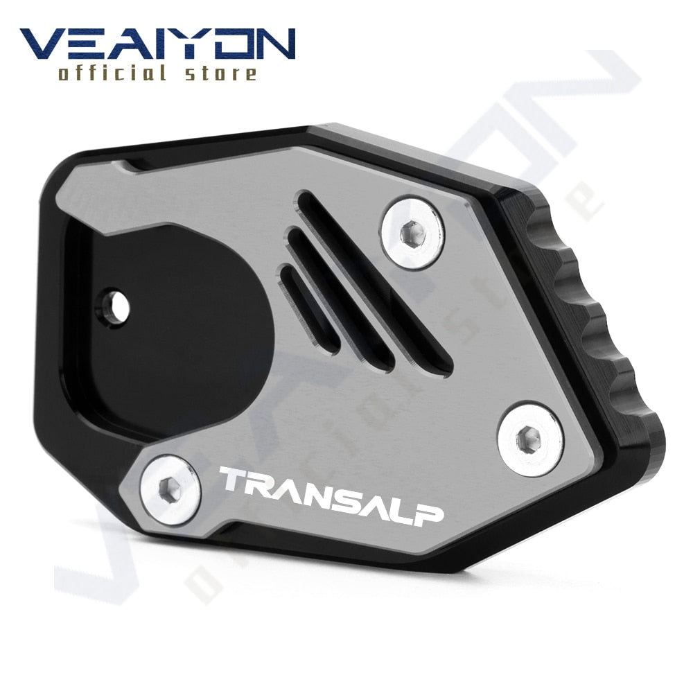 For Honda XLV 600 650 700 TRANSALP XL600V XL650V XL700V CNC Side Stand Foot Kickstand Enlarge Extension Support Plate Pad