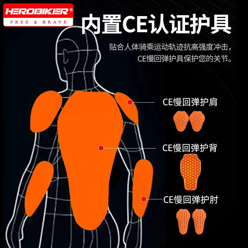 Fashion Motorcycle Riding Clothes Four Seasons General Motorcycle Leather Fall Prevention Warm Racing Clothing Equipment For Men