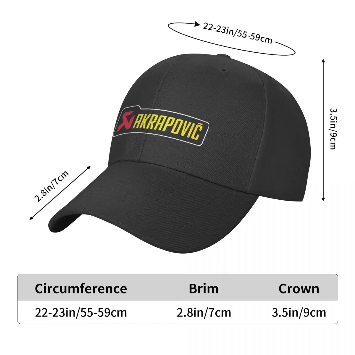 Punk Unisex Akrapovics Motorcycle Racing Baseball Cap Adult Motorrad Biker Adjustable Dad Hat for Men Women Snapback Caps