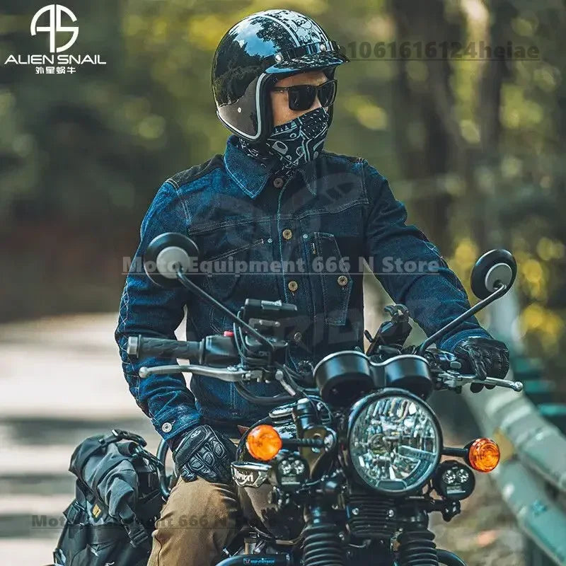 Retro Motorcycle Jeans Jackets Mens Motocross Motorcycle Armor CE Protective Gear Bicycle Skateboard Motobike Clothes