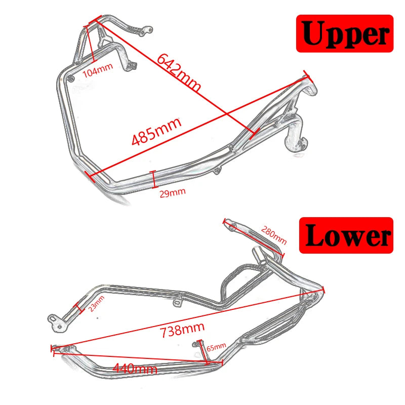 Fit For Honda X-ADV 750 2021-2024 Motorcycle Engine Crash Bar Guard Frame Sliders Bumper Falling Protector XADV750 Accessories
