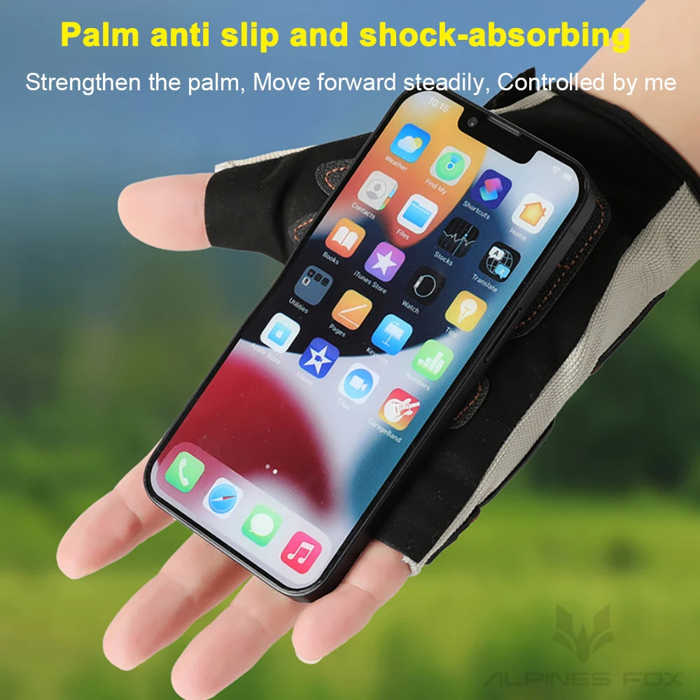 Summer Half Finger Motorcycle Gloves Fingerless Breathable Motorbike Motocross Racing Gloves Men Mesh Touch Screen Riding Glove
