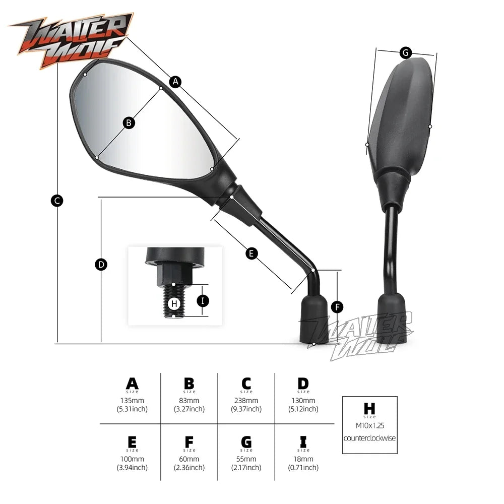 2024 XL750 M10 ABS Adjustable Rear View Side Mirrors For Honda XL 750 Transalp CRF 1100L Africa Twin 1100 Adventure Motorcycle