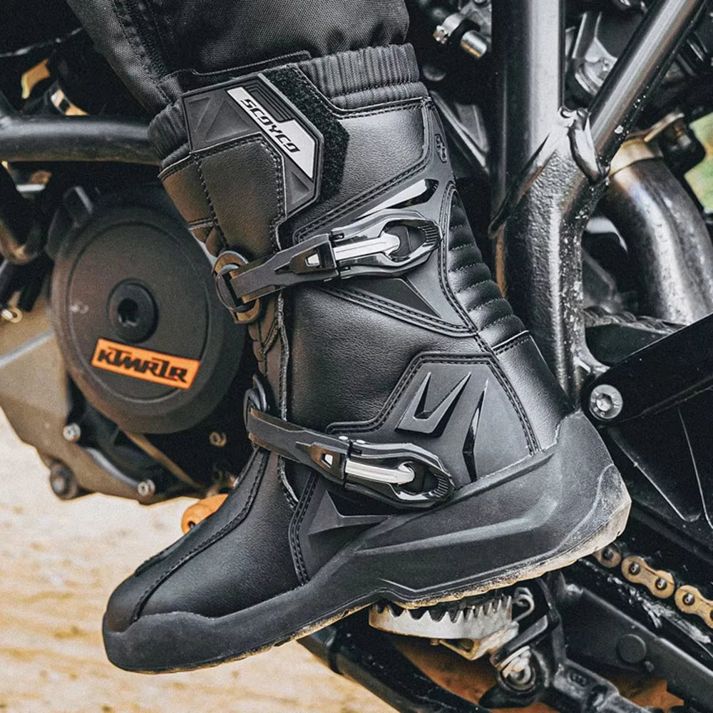 Waterproof Motorbike Boots Anti-slip Motorcycle Boots Wear-resistant Biker Protection Equipment Anti-fall Motocross Boot