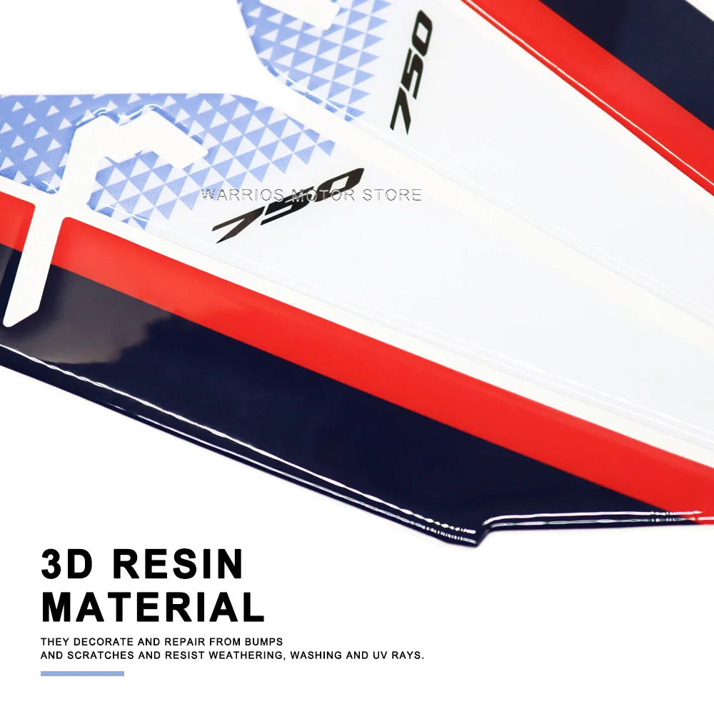Motorcycle 3D Gel Resin Stickers Kit Guards Front Fender For HONDA XL750 TRANSALP DAL 2023