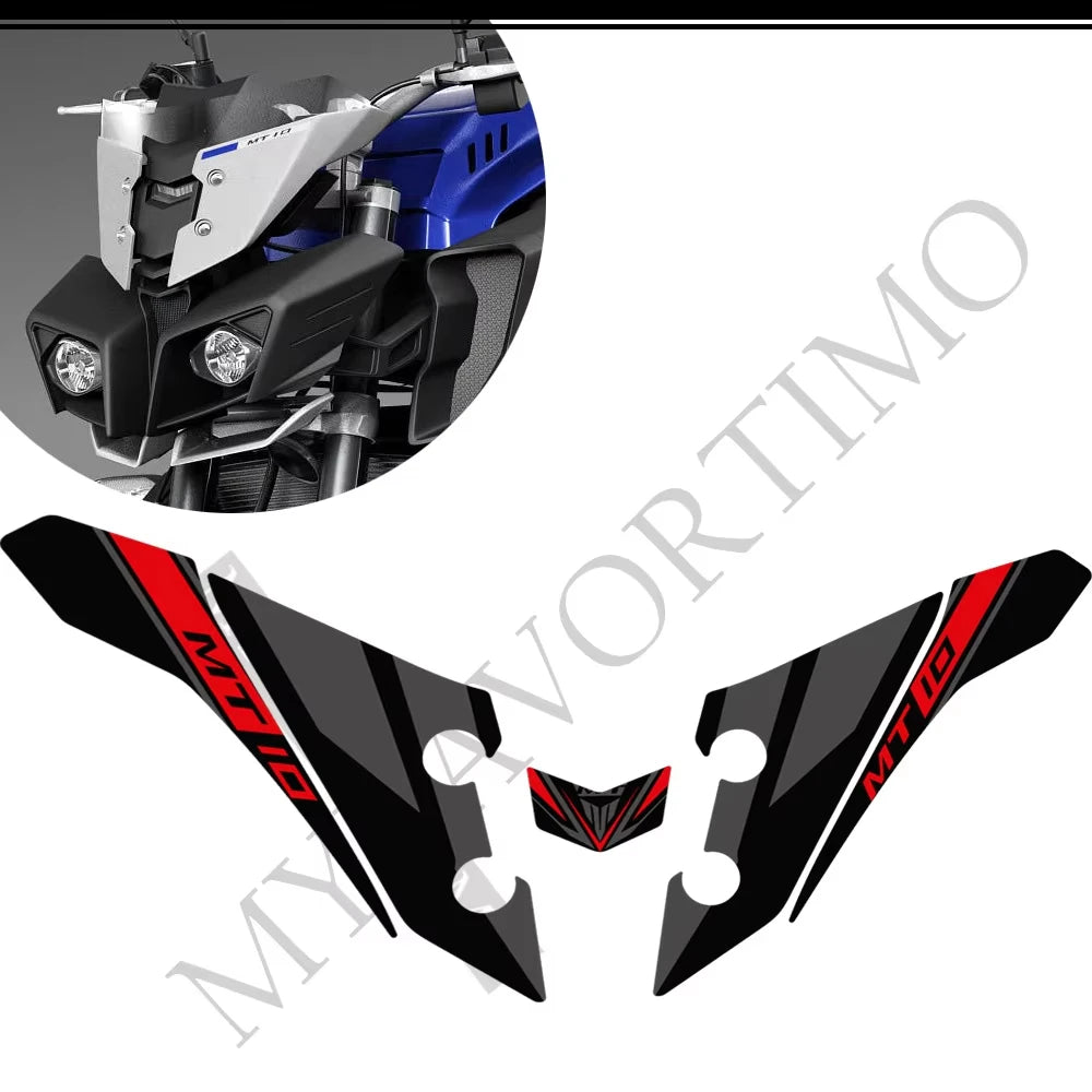 For Yamaha MT10 FZ moto Stickers Tank Pad Protector Fairing Fender Motorcycle Knee Decal Fuel MT-10 2016-2021