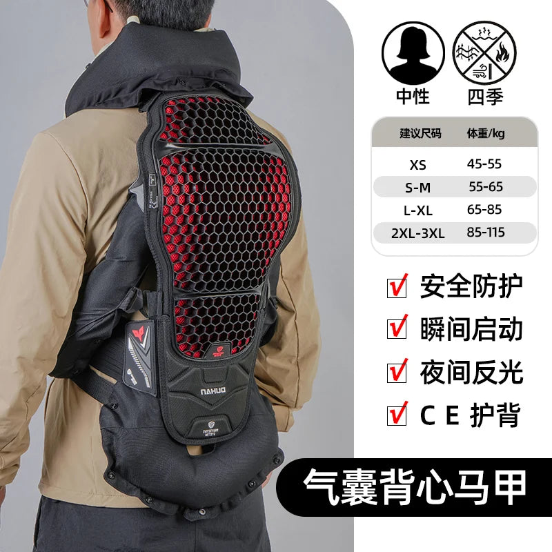 Motorcycle Riding Air-bag Vest CE Protective Gear Racing Safety Protection Jacket Reflective Motocross Airbag Suit Motorbike