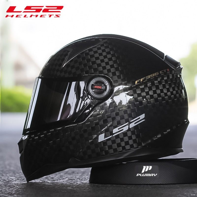 Original LS2 FF396 Carbon Fiber Motorcycle Helmet Ls2 Full Face Helmets Casco Casque Moto No Airbags Pump