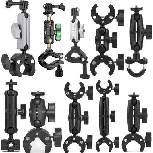Motorcycle Bicycle Handlebar Mirror Mount Bracket For Gopro Hero 12 11 10 9 8 Bike Action Camera Holder For DJI OSMO Insta360