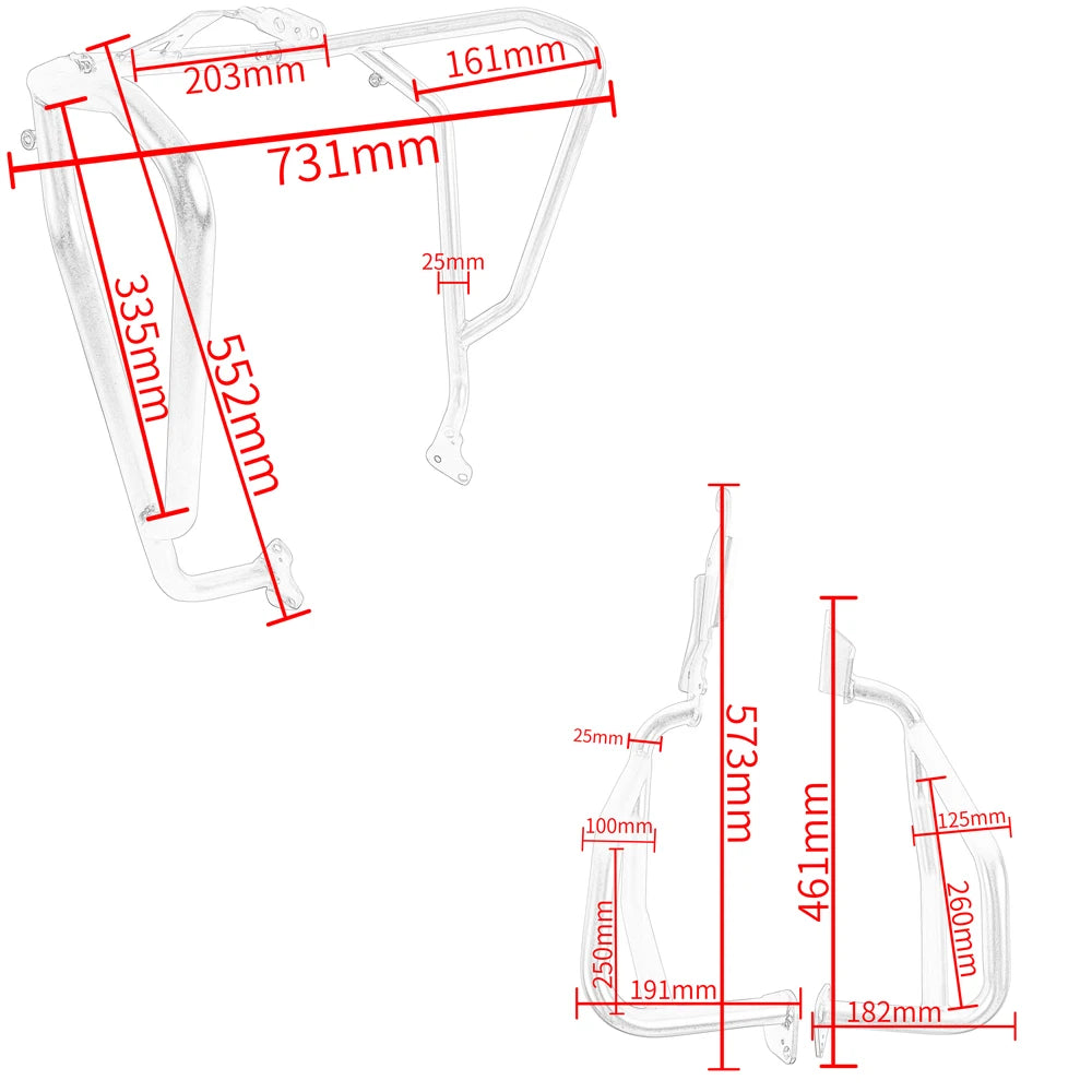 For Honda CRF1100L CRF 1100 L Africa Twin Adventure Sports DCT ADV 2020-2022 Crash Bar Uppe Lower Highway Engine Guard Bumper