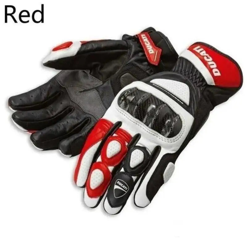NEW Summer Winter Full Finger Ducati Motorcycle Gloves Gants Moto Luvas Motocross Leather Motorbike Guantes Moto Racing Gloves