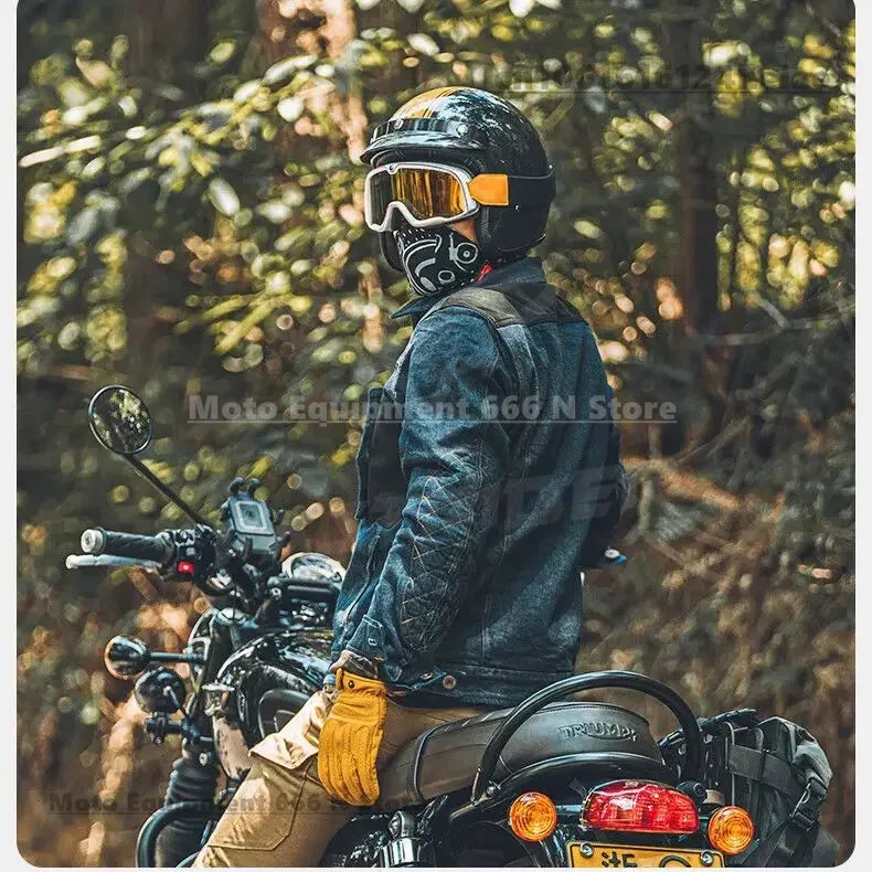Retro Motorcycle Jeans Jackets Mens Motocross Motorcycle Armor CE Protective Gear Bicycle Skateboard Motobike Clothes