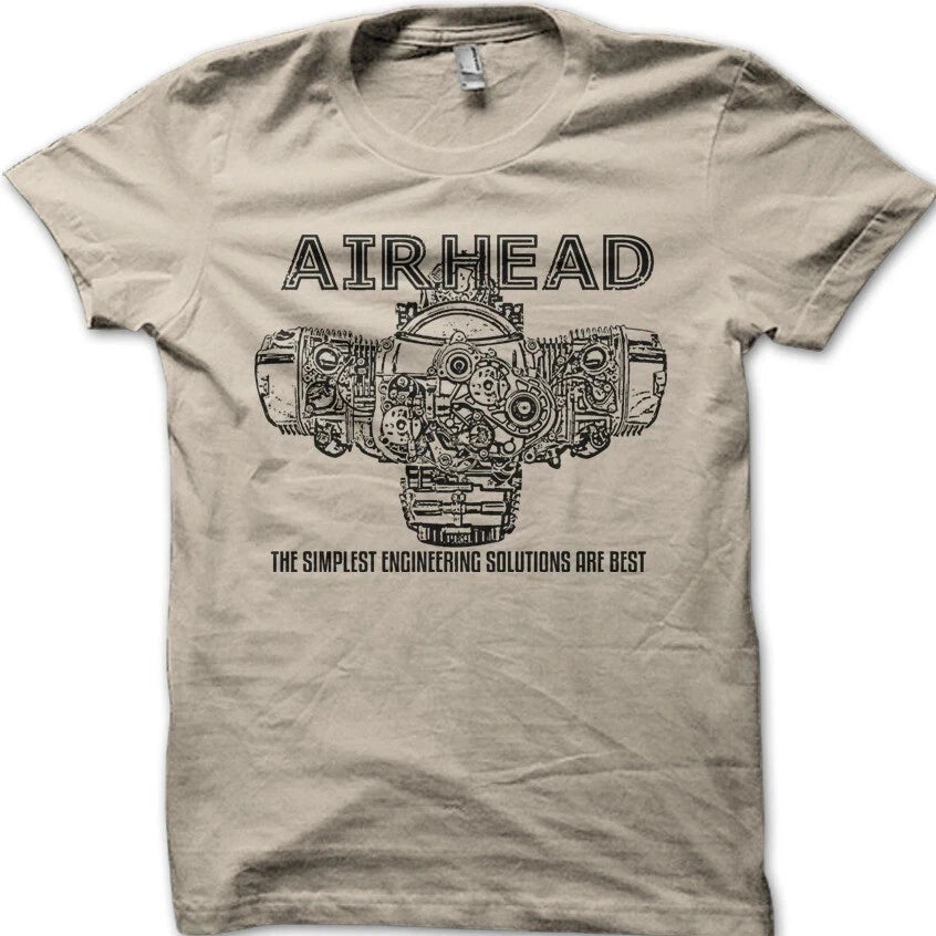 AIRHEAD Boxer bmw twin motorcycle R65 R75 R1200RT biker tshirt  Motorcycle summer preferred high-quality cotton tops streetwear