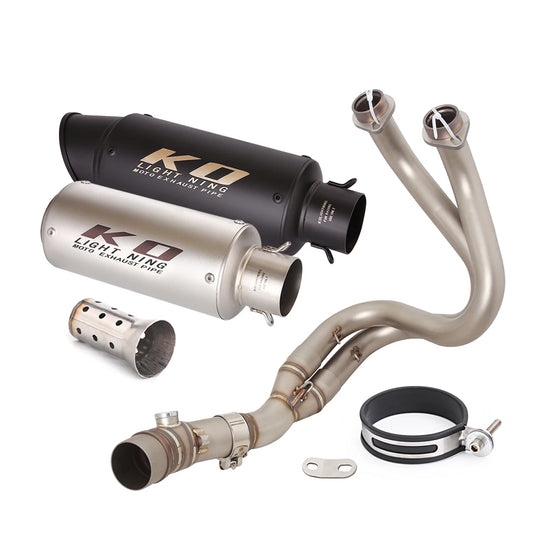 For Kawasaki Z650 Ninja 650 Versys 650 Z650RS Motorcycle Exhaust System Front Link PIpe Muffler Escape With Removable DB Killer