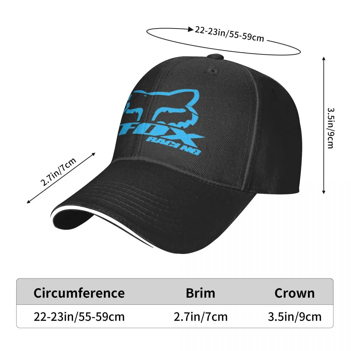 Foxs Motor Race Motocross Merch Men Women Baseball Caps Adjustable Versatile Hats Cap Casual Running Golf Headwear