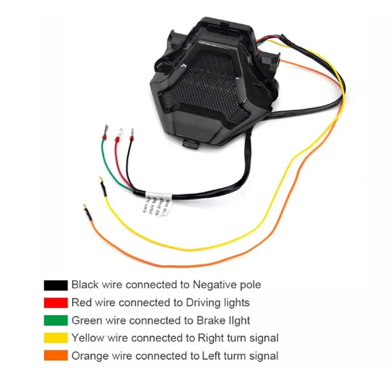 For Yamaha MT03 MT25 YZF R3 R25 Y15ZR MT07 FZ07 Motorcycle LED Taillight Moto Rear Brake Light Indicator Lamp Turn Signals