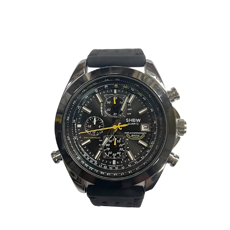 2025 New Men Watches Business Multi-Function Fancy Round Luxury Wristwatch Stainless Steel Band Quartz Watch with Date