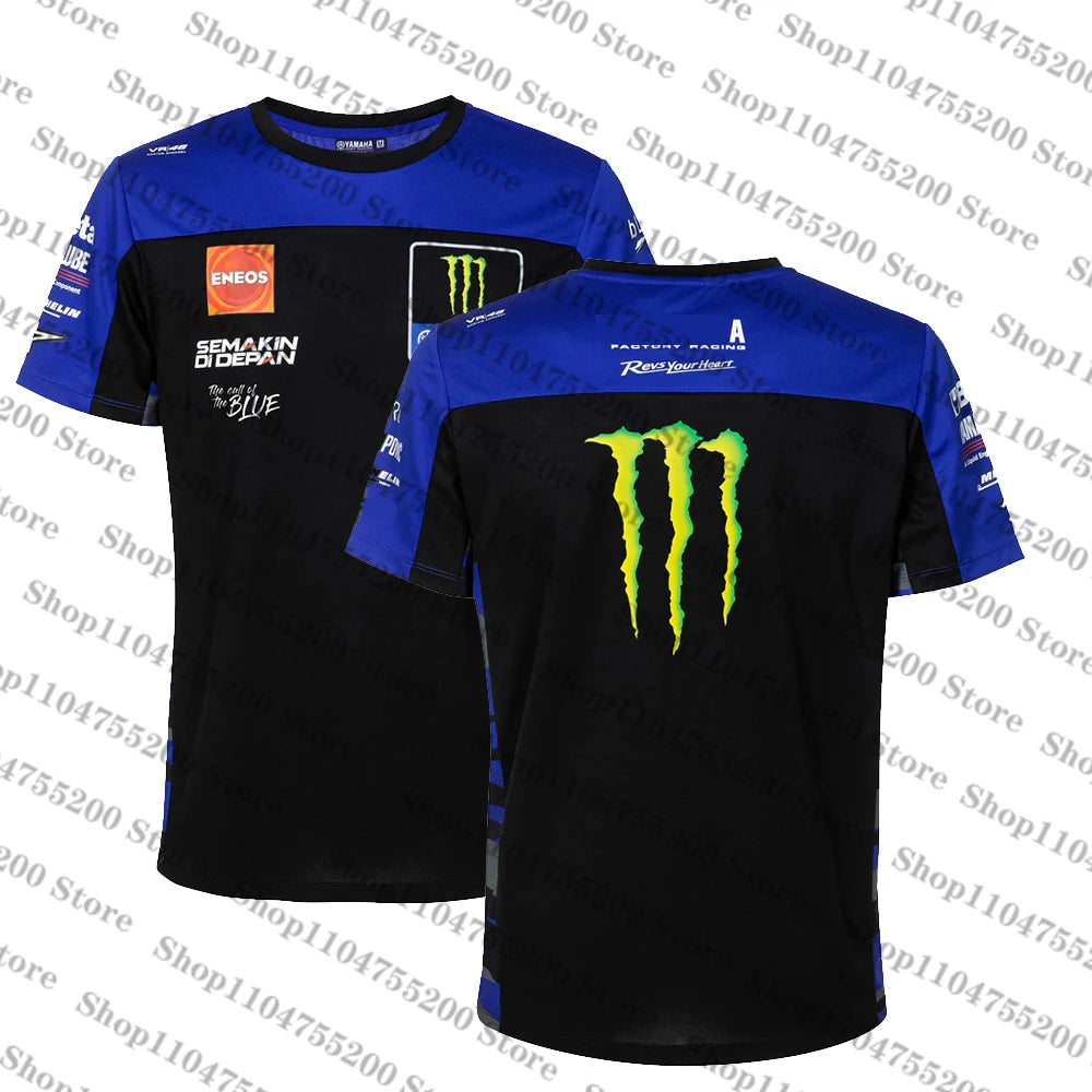 Monster Energy Racing Moto Jersey Dual Fabio Quartararo 20 El Diabo 2025 T-Shirt Men Women Tee Short Sleeve Tops Shirts Children