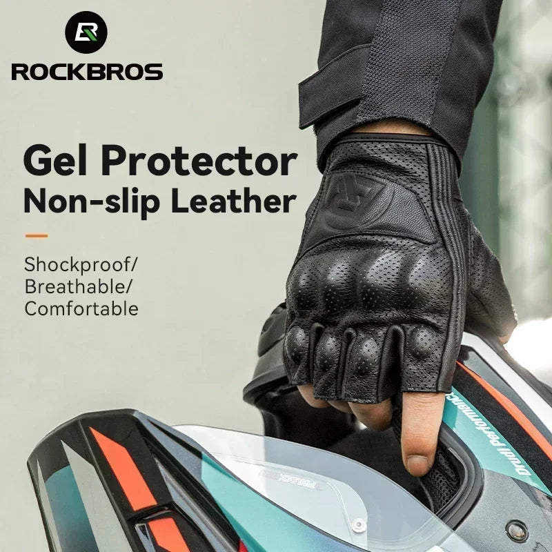 ROCKBROS Bicycle Men Women Gel Protector Tactical Motorcycle Gloves Sport Short Bike Gloves Breathable Half Finger Gloves