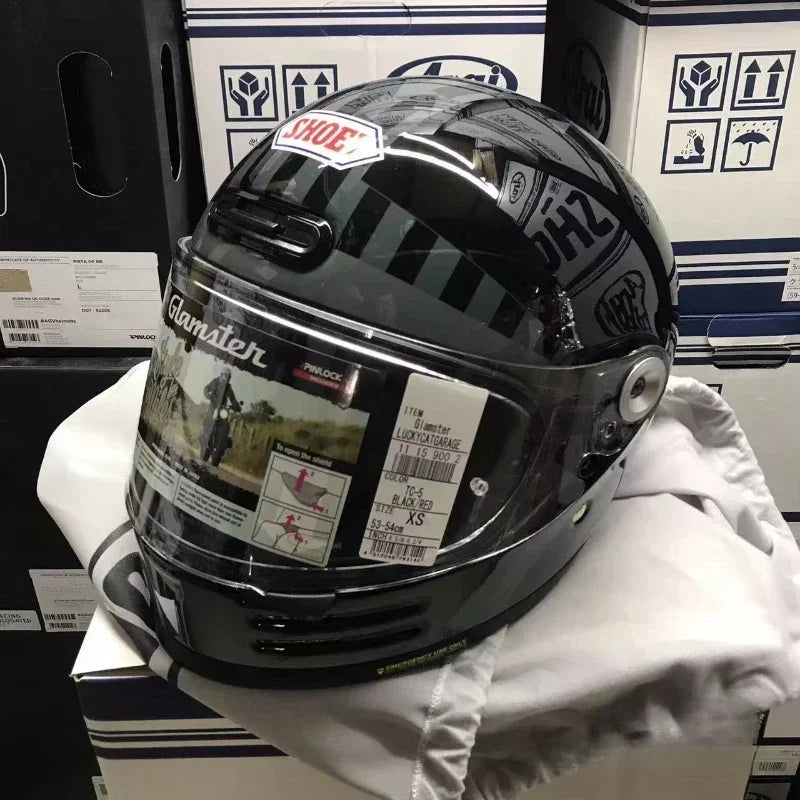 Shoei Glamster Retro Cruise Latte Free Climbing Motorycle Helmet Moto Retro Helmet Motorbike Riding Motocross Full Face Helmets