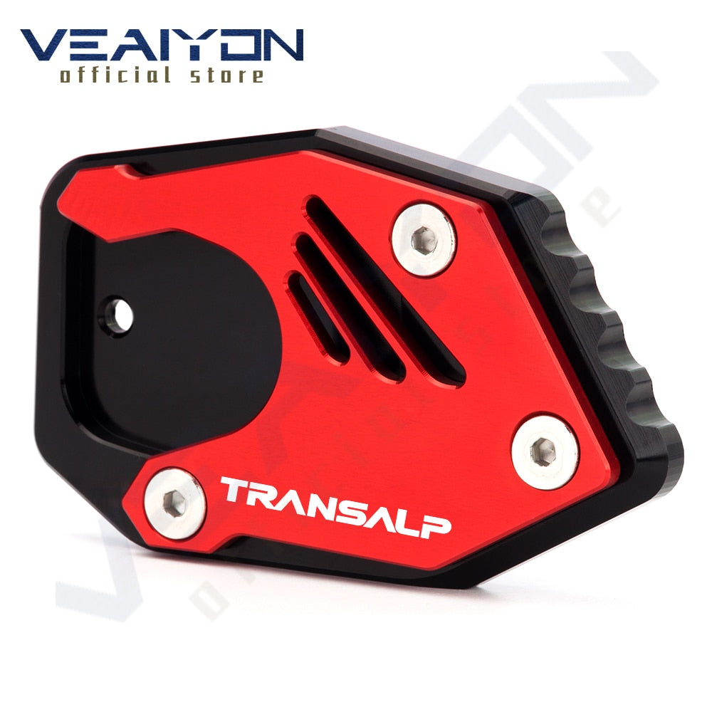 For Honda XLV 600 650 700 TRANSALP XL600V XL650V XL700V CNC Side Stand Foot Kickstand Enlarge Extension Support Plate Pad