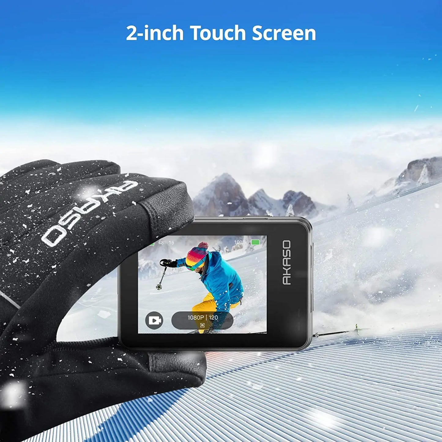AKASO Brave 7 4K30FPS 20MP WiFi Action Camera Touch Screen IPX8 Waterproof Camera EIS 2.0 Zoom Voice Control Support External Mi