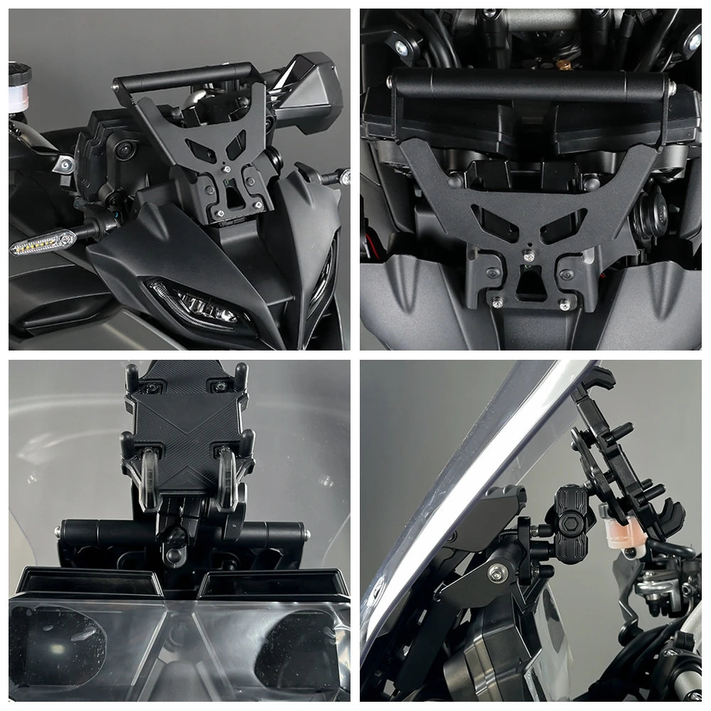 GPS Navigation Handlebar Extension Holder For Yamaha Tracer 900/GT Tracer 9/GT 2021-2024 GPS Navigation Shock Absorption