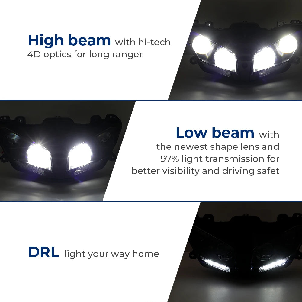 Motorcycle LED Headlight MT09 MT-09 MT 09 FZ09 FZ-09 LED Lamp DRL Plug And Play For YAMAHA MT09 FZ09 2017 2018 2019 2020 2021