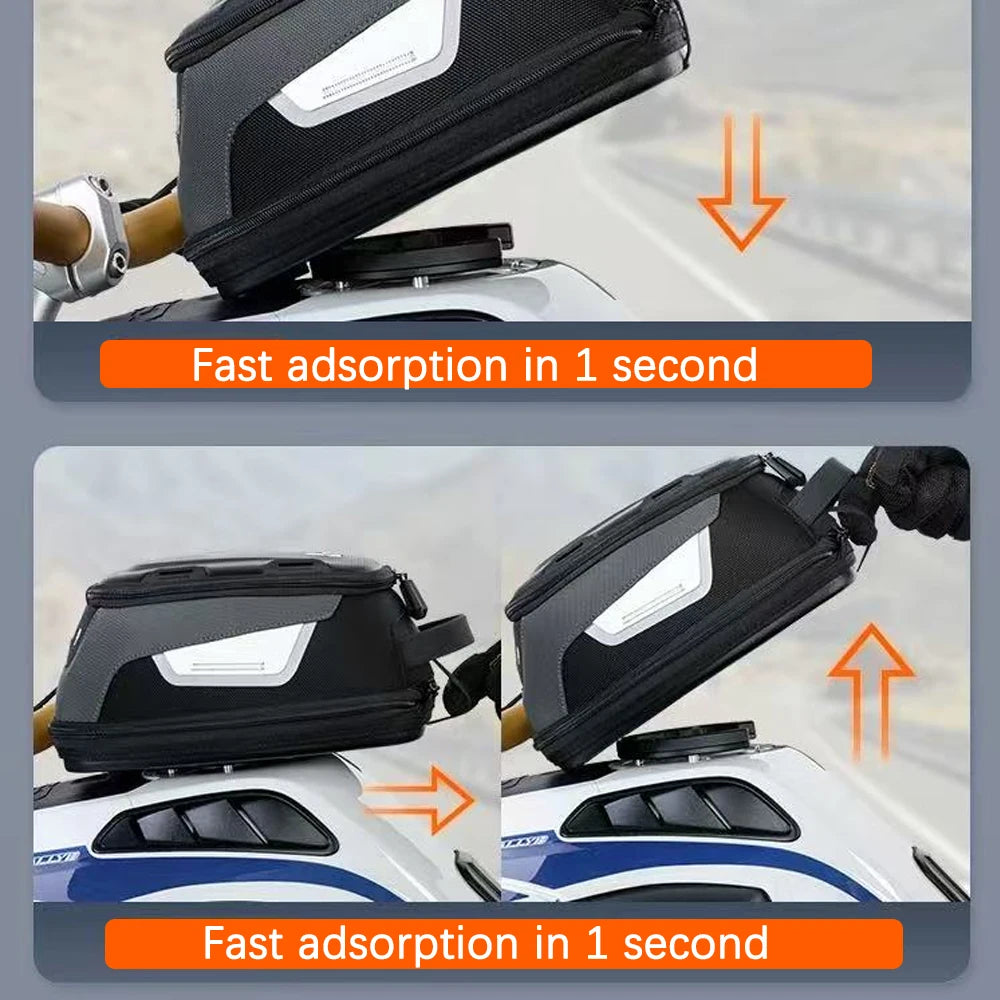 Motorcycle Tube Bag Magnetic Fixation Motorbike Tank Organizer For Kawasaki Versys 650 2015-2021 Versys 1000 2015-2016