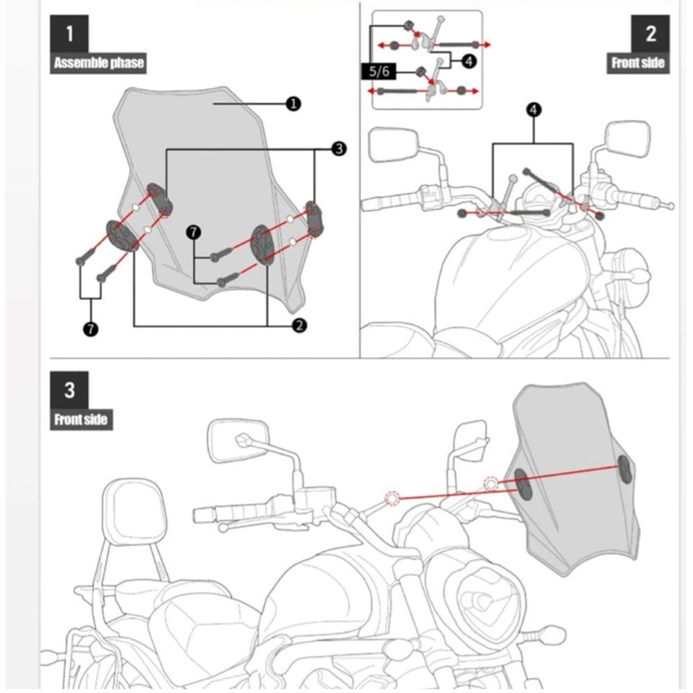 For Honda CB 750 Hornet CB750 2023 - Front Windscreen Windshield Screen Wind Shield Deflector Protector
