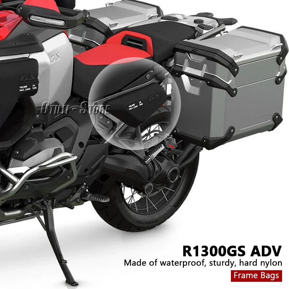 New For BMW R1300GS Adventure R 1300 GSA R1300 GS ADV 2024 2025 Motorcycle Side Frame Bag Storage Package Bags Waterproof Bag