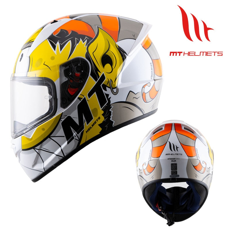 Unisex Retro Helmet MT Stinger Off-road Motorcycle Helmet Riding Full Face Helmet Motocross Helmet Capacete De Moto