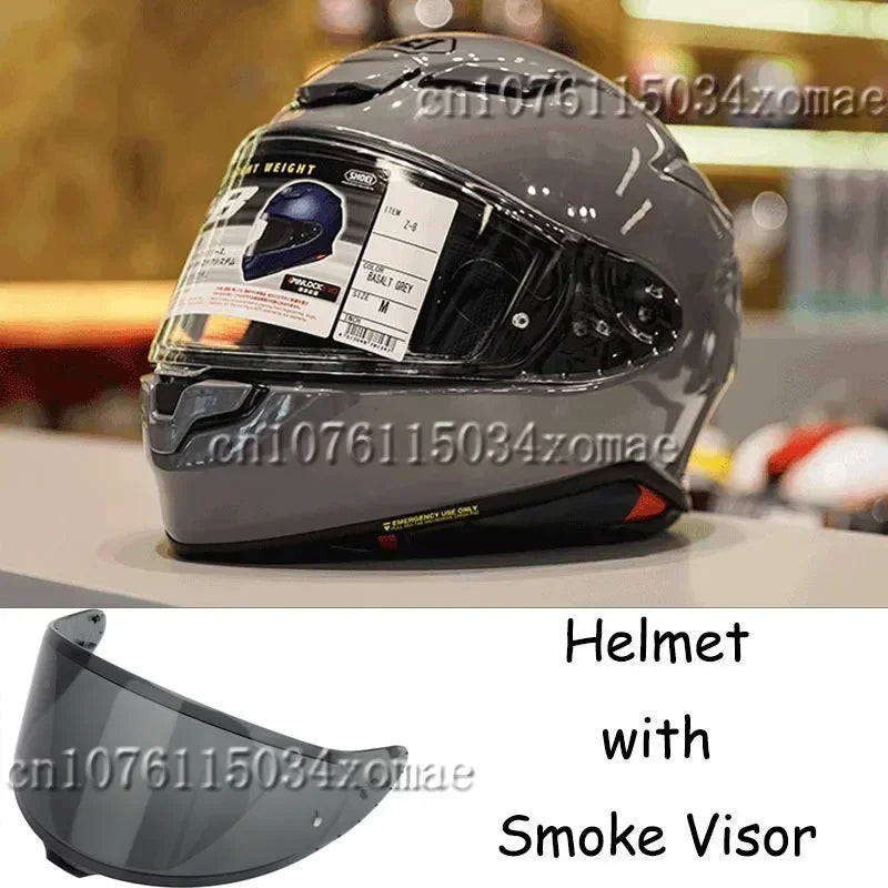 Shoei Z8 Bright Grey Full Face Helmet RF-1400 NXR2 Motorcycle Helmets Riding Motocross Racing Motobike Helmet