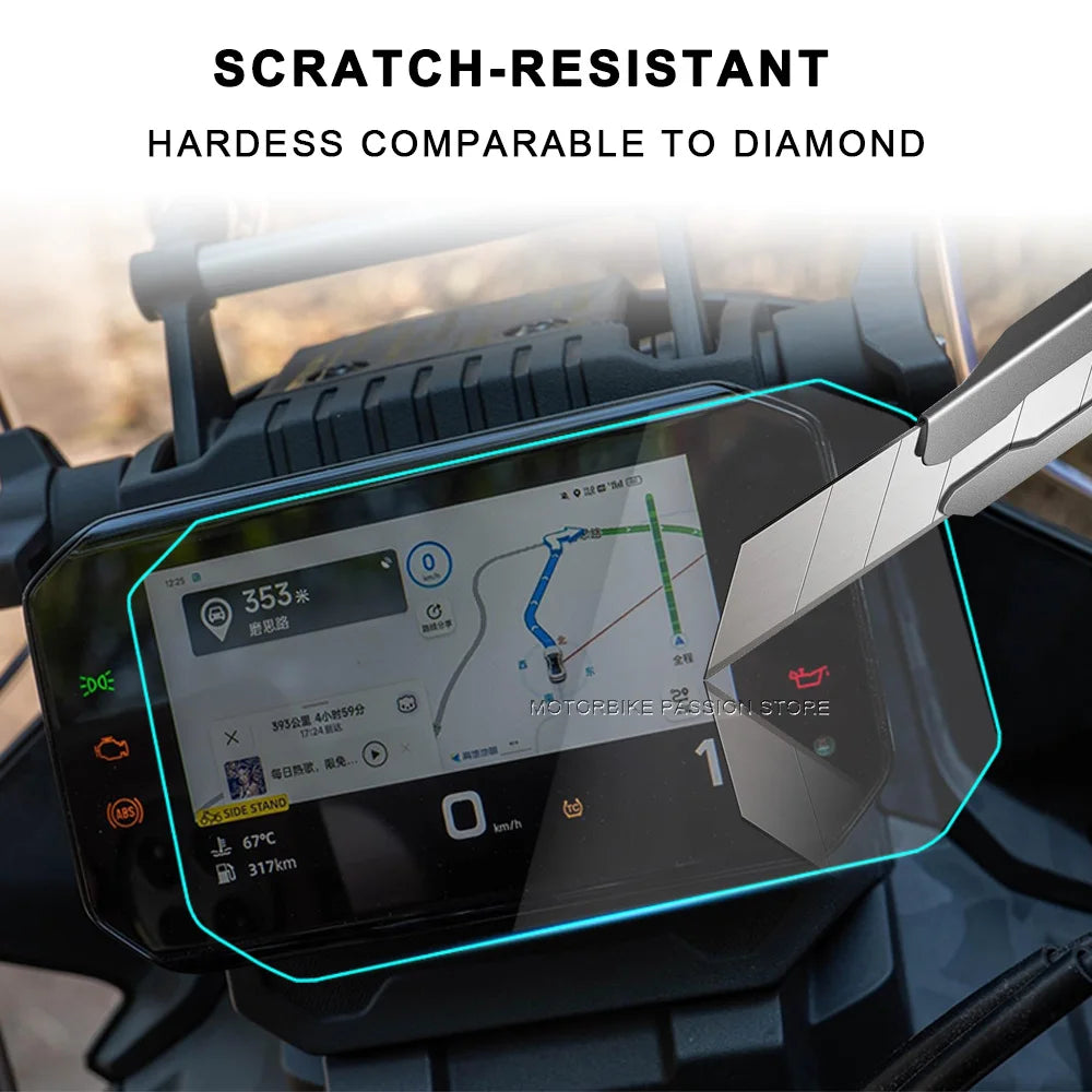 For CFMOTO 450MT/450NK Motorcycle Scratch Cluster Screen Dashboard Protection Instrument Film