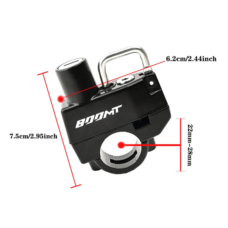 For CFMOTO 800MT 800 MT MT800 2021-2022 22-28mm Universal Motorcycle Helmet Pipe Clamp Hook Lock for Moto Anti Theft Fixin