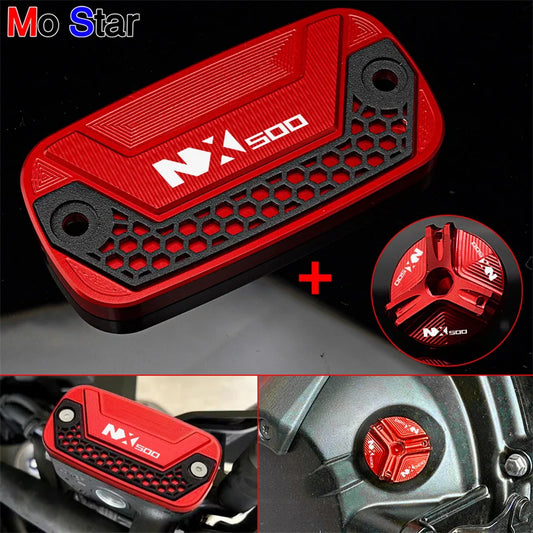 NX500 Accessories Motorcycle Front Brake Fluid Reservoir Cover Engine Oil Filler Cap For HONDA NX500 NX 500 nx500 2023-2025