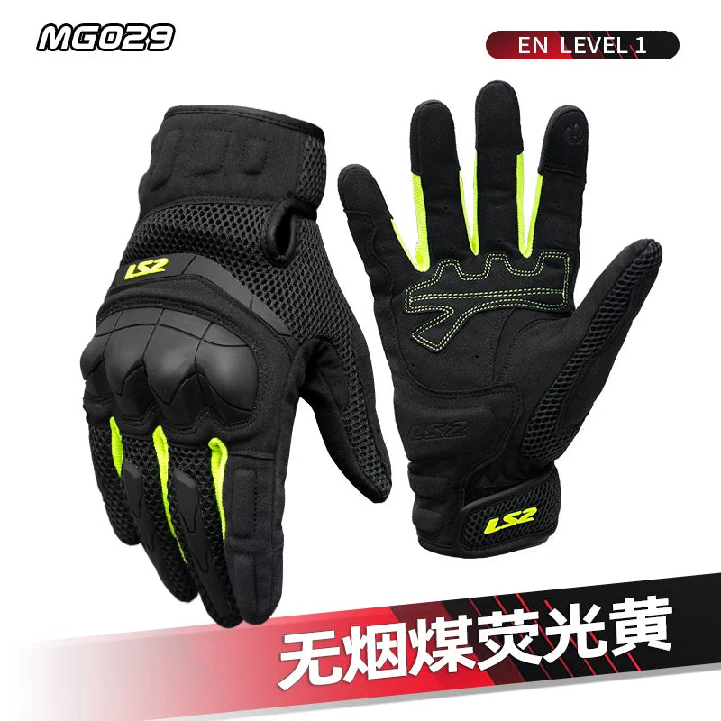 Original LS2 MG029 Motorcycle Men Gloves Riding Racing Moto Anti-drop Breathable Wear Resistant Touch Screen Women Glove