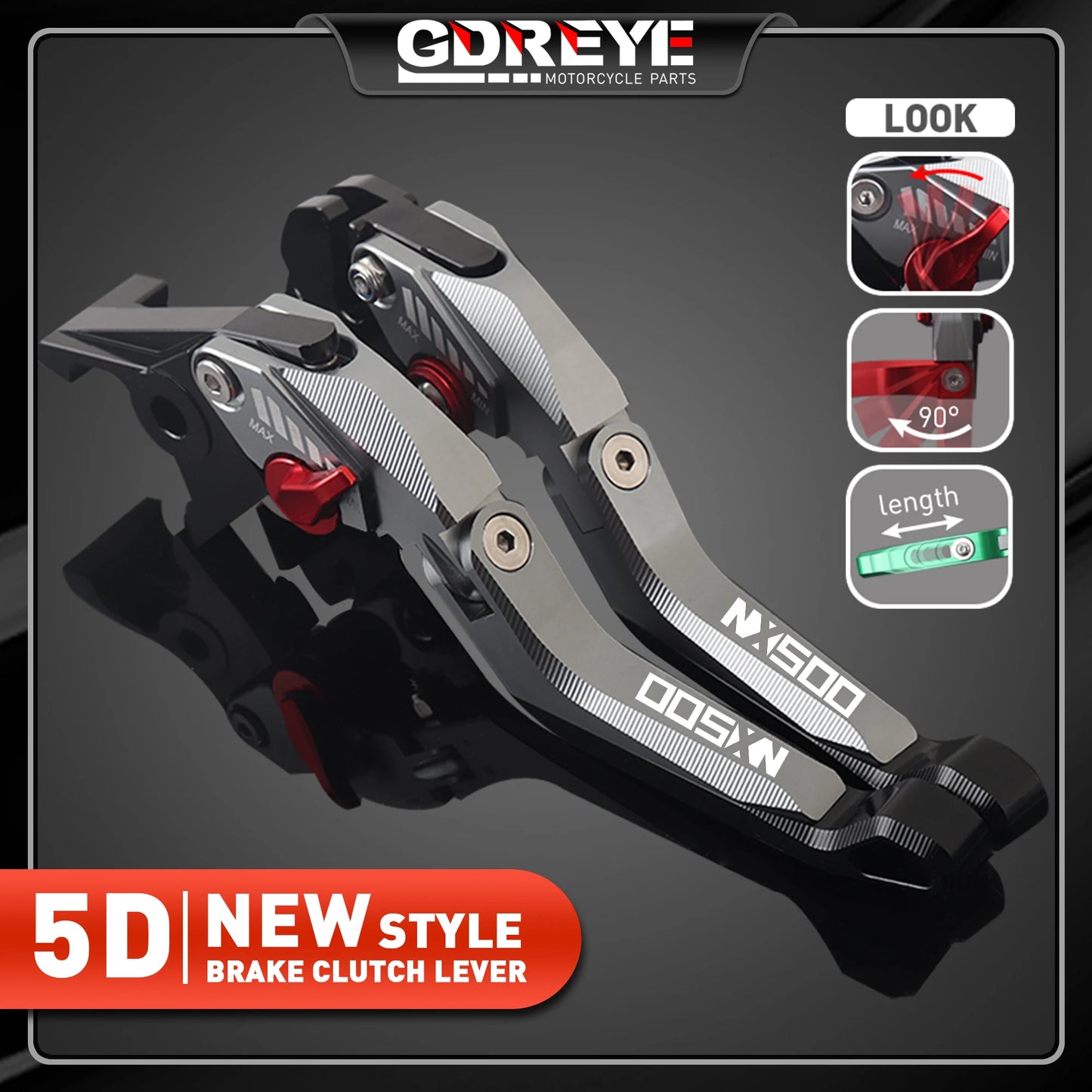 For Honda NX500 NX 500 2023 2024 Motorcycle NX 500 Accessories Adjustable Extendable NX500 5D Brake Clutch Levers