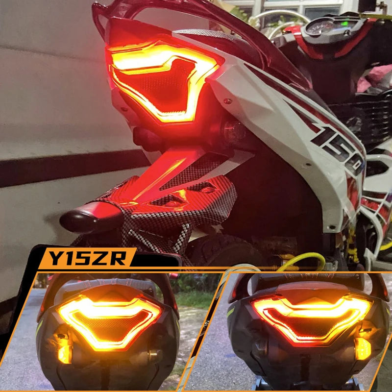 For Yamaha MT03 MT25 YZF R3 R25 Y15ZR MT07 FZ07 Motorcycle LED Taillight Moto Rear Brake Light Indicator Lamp Turn Signals
