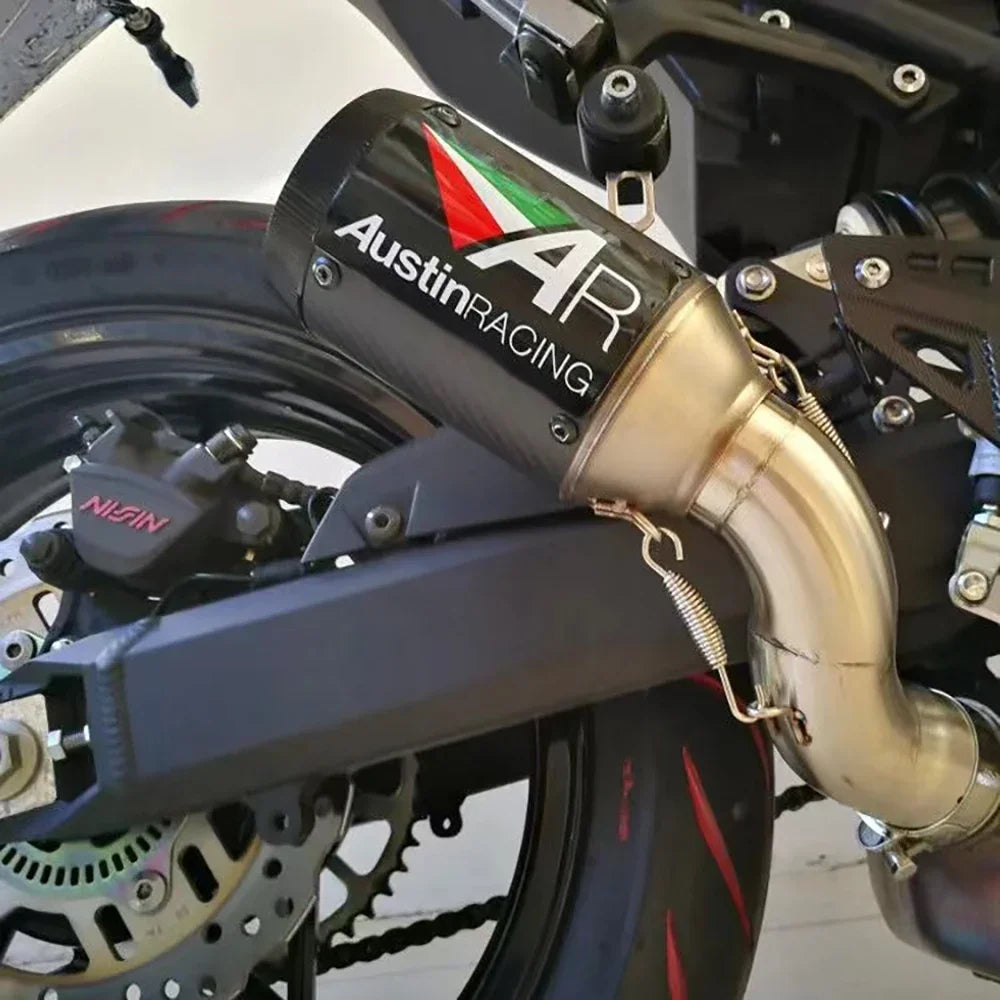 51 mm motorcycle exhaust pipe For BMW F900R F900F 2020-2023 Carbon Fiber DB Killer Exhaust Modification Kit Motorcycle Pipe AR