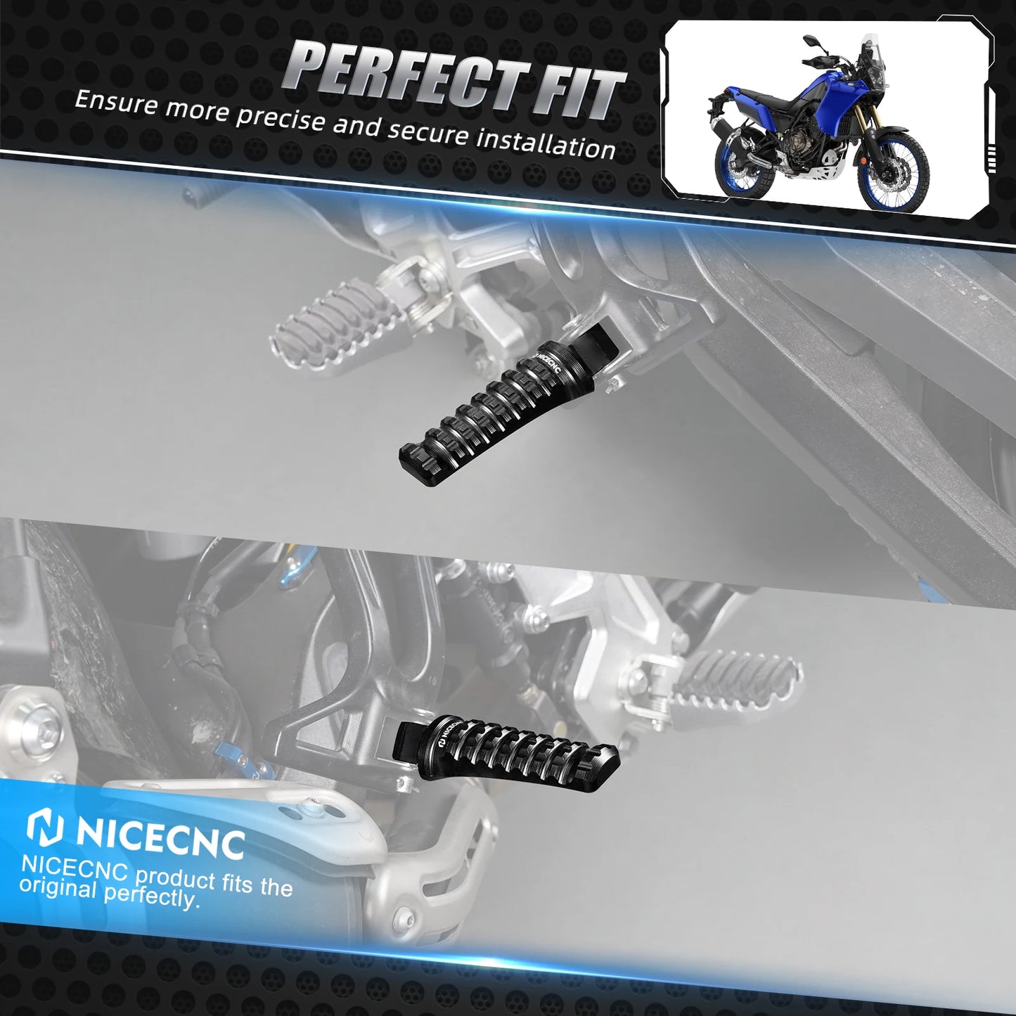 For Yamaha 2019-2024 Tenere 700 T700 XTZ XTZ 700 Rear Passenger Footrest Footpeg For Yamaha Tracer 900 GT Niken GT 2019-2020