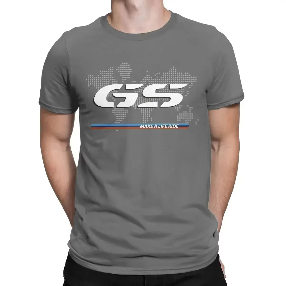 GS Motorcycle 1250 GS Exclusive for BMW Fans Motorrad R1250GS R1200 GS T-Shirt Men Women Cotton Tees Short Sleeve Unisex Tops