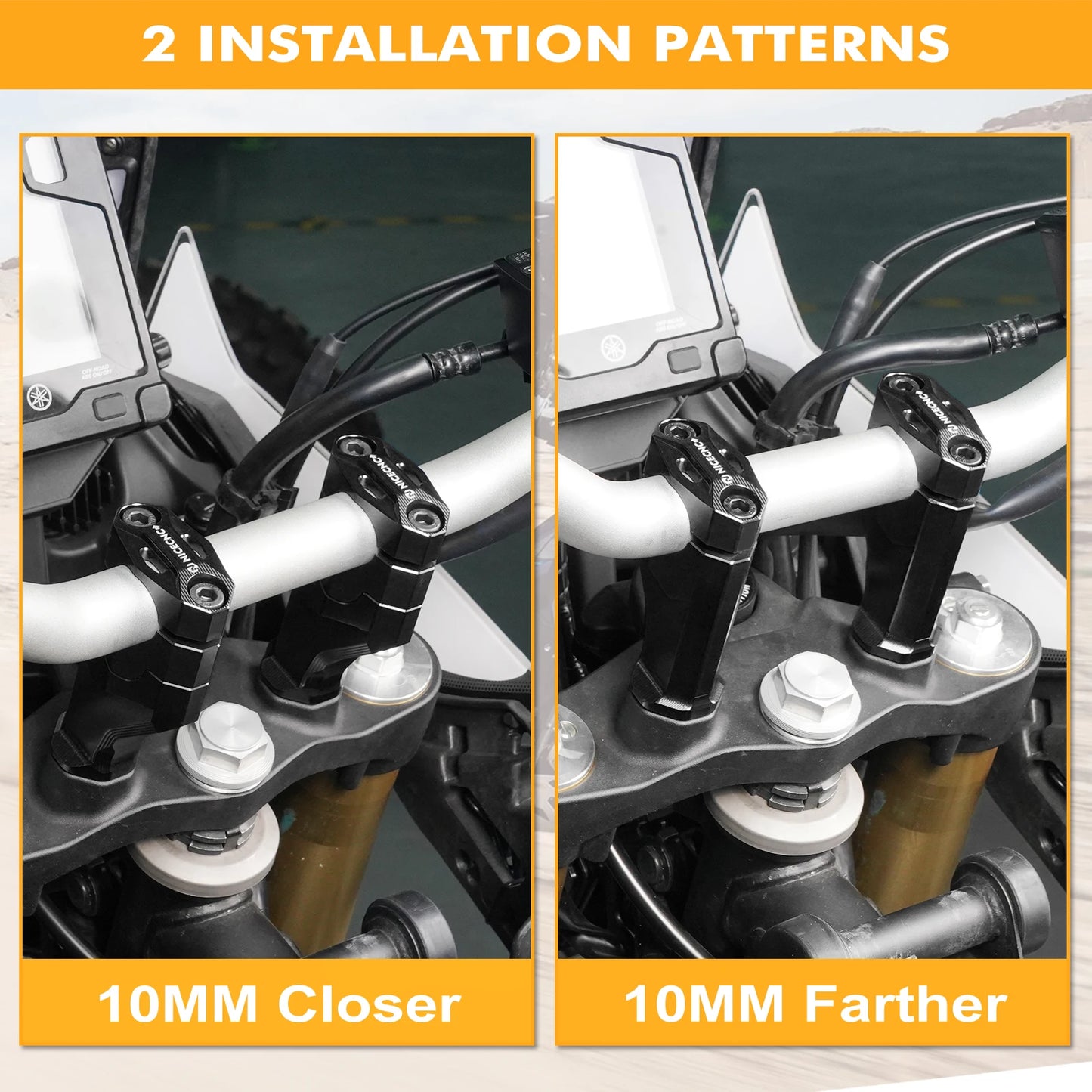 For Tenere 700 20MM Handlebar Riser Heightening Clamp Mount For Yamaha Tenere 700 XTZ700 T700 2019-2024 Tenere 700 World Raid 22