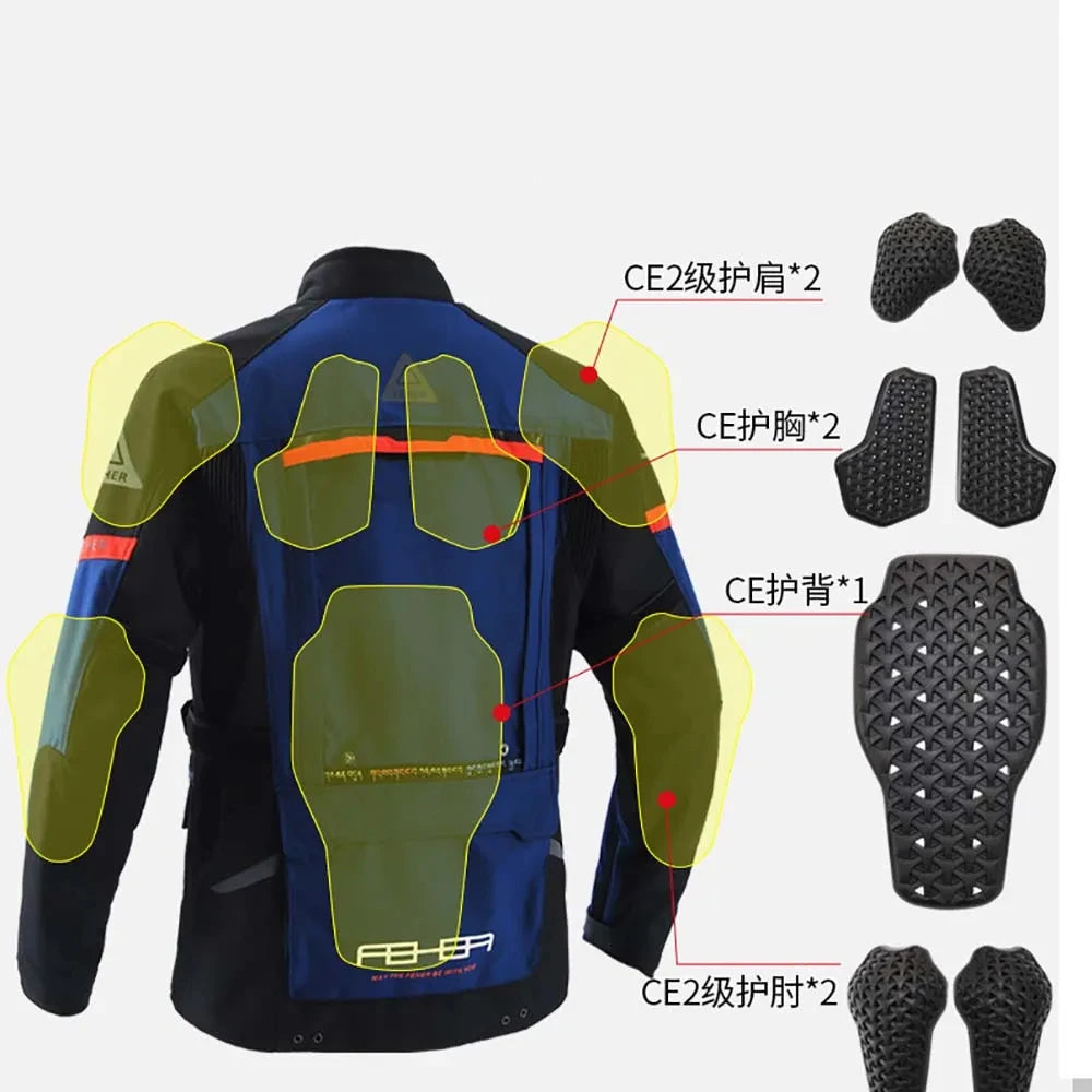 Motorbike Jacket Off-Road Riding Motorcycle Windproof Jacket Mountain Bike Cycling Fall Protection Kit Rally Suit Anti-fall