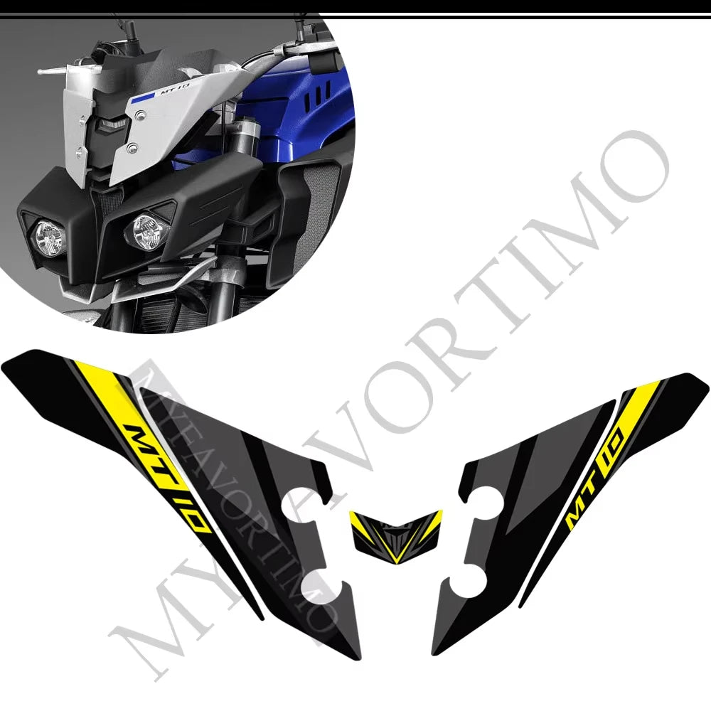 For Yamaha MT10 FZ moto Stickers Tank Pad Protector Fairing Fender Motorcycle Knee Decal Fuel MT-10 2016-2021