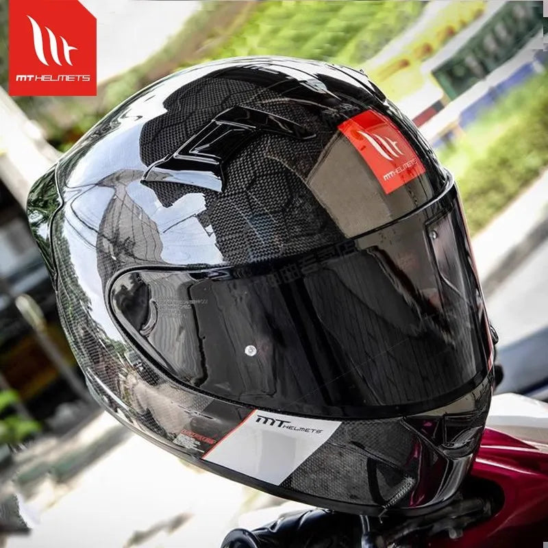 MT KRE Snake Carbon Fibre Motorcycle Helmet ECE2206 DOT Racing Helmet Sport Bike Casco MT 1400g Track Helmets For Honda400R CBR