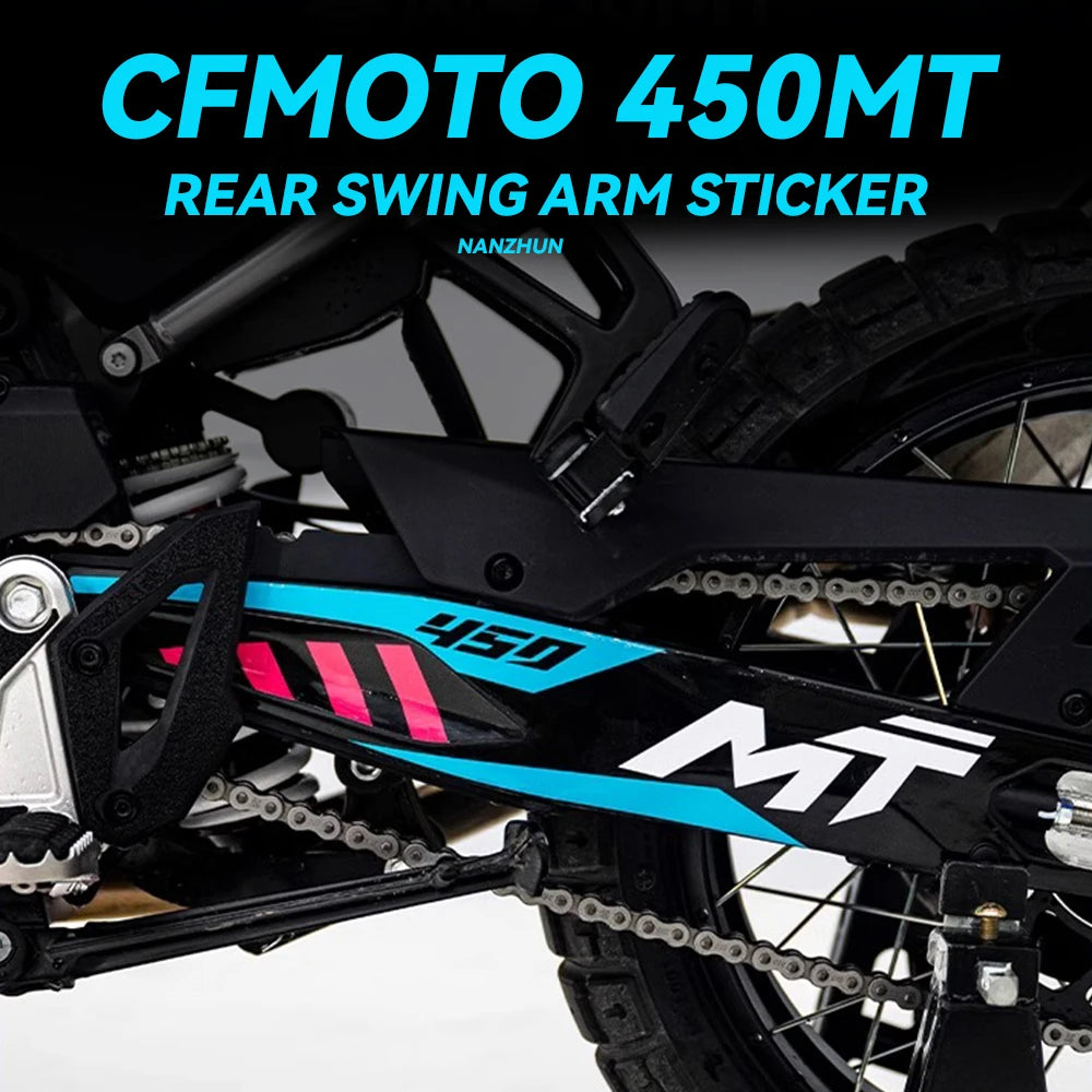 For CFMOTO 450MT 450 MT IBEX 450 Motorcycle Swingarm Sticker Rotating Shaft Swing Arm Protection Decals Waterproof MT450